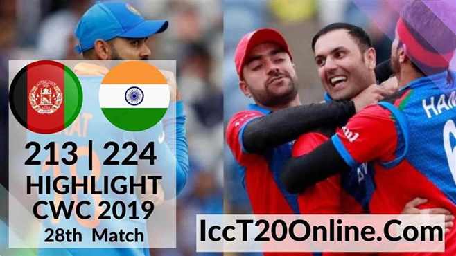 India Vs Afghanistan Highlights CWC 2019