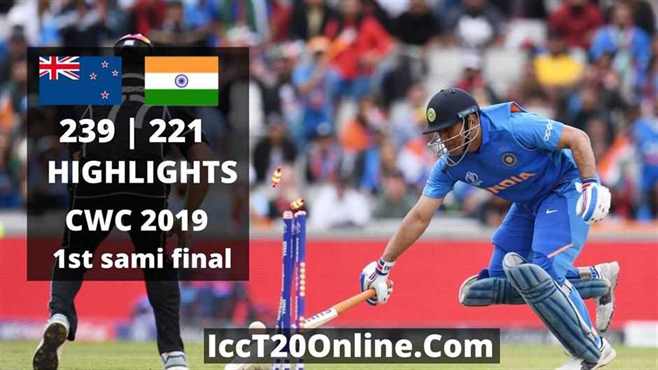 New Zealand vs India Highlights CWC 2019 1st SemiFinal