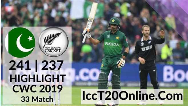Pakistan Vs New Zealand Highlights CWC 2019