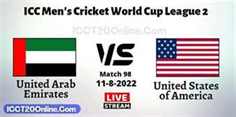 UAE VS USA Live Stream 2022 - Mens CWC League slider