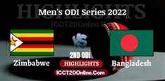 Zimbabwe VS Bangladesh Mens 2nd ODI Video Highlights 07082022