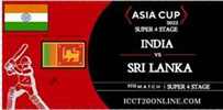 India vs Sri Lanka Asia Cup 2022 Super 4 Match Live Stream