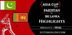 Pakistan Vs Sri Lanka Cup Match Final Highlights 11092022