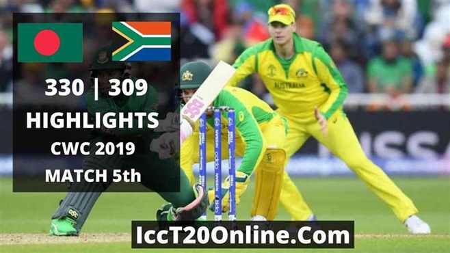 Bangladesh vs South Africa Highlights CWC 2019 Match 5th