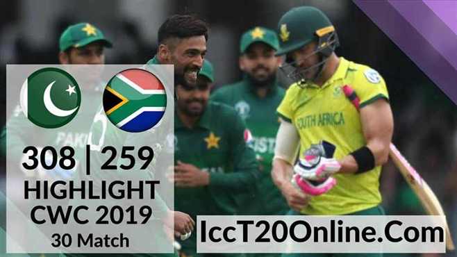 Pakistan Vs South Africa Highlights CWC 2019