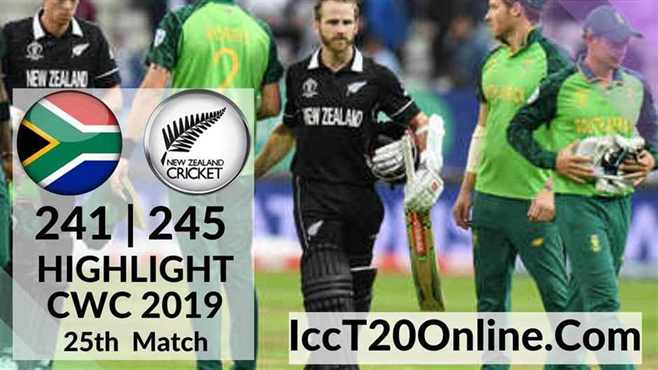 South Africa Vs New Zealand Highlights CWC 2019