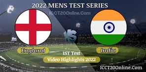 England VS India Mens 1st Test Video Highlights 2022