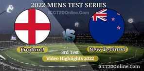 England VS New Zealand Mens 3rd Test Video Highlights 2022
