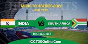 India VS South Africa Mens 5th T20I Video Highlights 2022