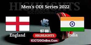 England VS India Mens 1st ODI Video Highlights 2022