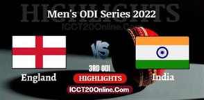 England VS India Mens 3rd ODI Video Highlights 17072022