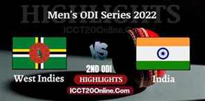 West Indies VS India 2nd ODI Video Highlights 24072022