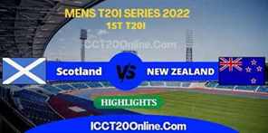 Scotland VS New Zealand Mens 1st T20I Video Highlights 27072022