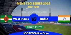 West Indies VS India 3rd T20I Video Highlights 02082022