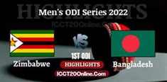 Zimbabwe VS Bangladesh Mens 1st ODI Video Highlights 05082022