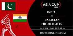 India Vs Pakistan Cup Match 2nd Highlights 28082022