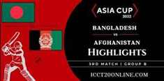 Bangladesh Vs Afghanistan Asia Cup Match 3 Highlights 30082022