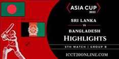 Sri Lanka Vs Bangladesh Asia Cup Match 5 Highlights 01092022