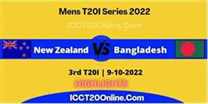 New Zealand Vs Bangladesh T20i Tri Series 09102022 Highlights