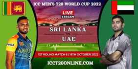 Sri Lanka VS UAE T20 Cricket WC Live Stream