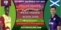 West Indies Vs Scotland T20 World Cup 17102022 Highlights
