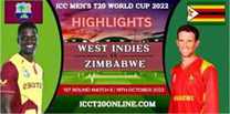 West Indies Vs Zimbabwe T20 World Cup 20102022 Highlights