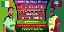 Ireland Vs West Indies T20 World Cup 21102022 Highlights
