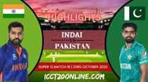 India Vs Pakistan T20 World Cup 23102022 Highlights