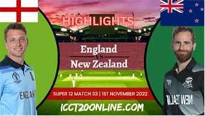 England Vs New Zealand T20 World Cup 01112022 Highlights