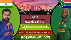 India Vs South Africa T20 World Cup 30102022 Highlights