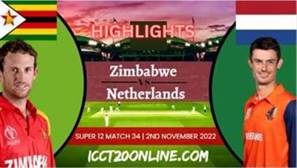 Zimbabwe Vs Netherlands T20 World Cup 02112022 Highlights