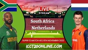 South Africa vs Netherlands T20 Cricket WC Live Stream