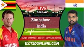 Zimbabwe vs India T20 Cricket Wc Live Stream