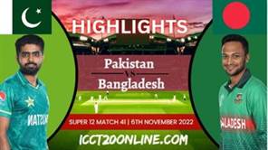 Pakistan Vs Bangladesh T20 World Cup 06112022 Highlights