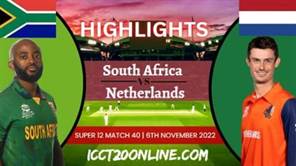South Africa Vs Netherlands T20 World Cup 06112022 Highlights