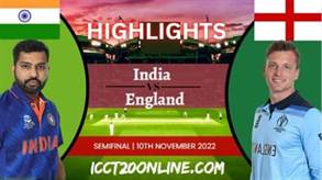 India VS England T20 World Cup 10112022 Highlights