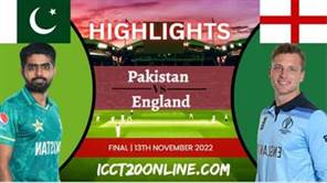 Pakistan VS England T20 World Cup 13112022 Highlights