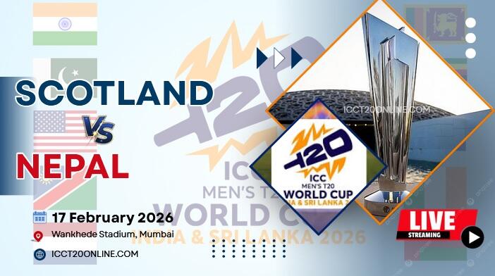 {33rd Match} Scotland Vs Nepal T20 World Cup Live Stream 2026