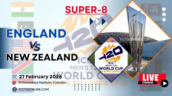 {Super 8 - Match 9} England Vs New Zealand T20 World Cup Live Stream 2026