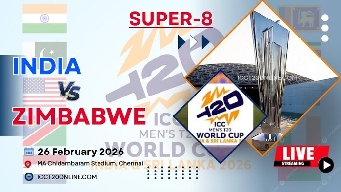 {Super 8 - Match 8} India Vs Zimbabwe T20 World Cup Live Stream 2026