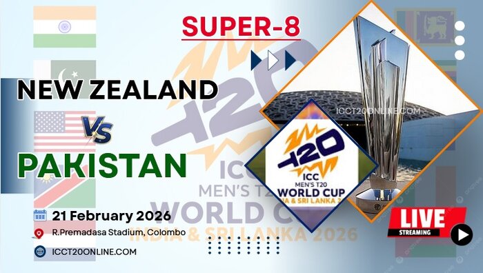 {Super 8 - Match 1} New Zealand Vs Pakistan T20 World Cup Live Stream 2026 slider