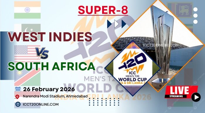 {Super 8 - Match 7} West Indies Vs South Africa T20 World Cup Live Stream 2026